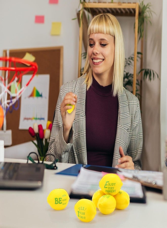 Jerify 36 Pieces Motivational Lemon Stress Balls Party Favors Mini Foam Inspirational Toys Lemons Relieve Balls Gifts for Home Carnival Party Bag Fillers Employee Coworkers Team - Image 3